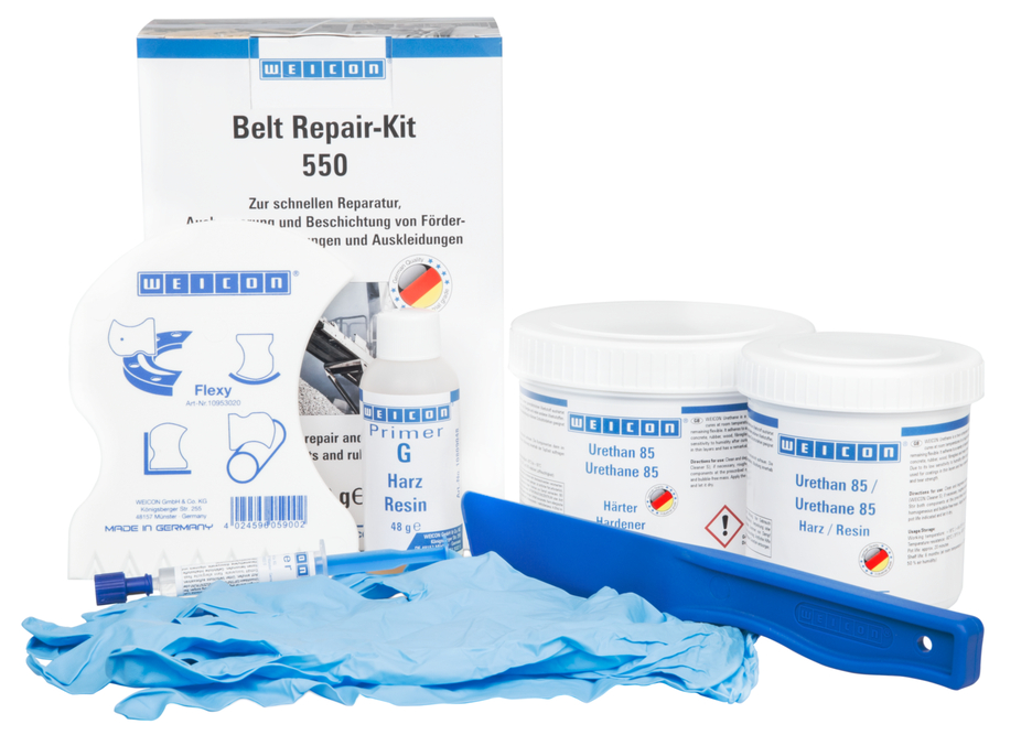 Belt Repair-Kit | Polyurea Reparatur- und Beschichtungsmasse für Oberflächen aus Gummi, Arbeitspackung